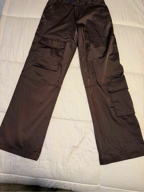 Zara satin pants women’s wide leg